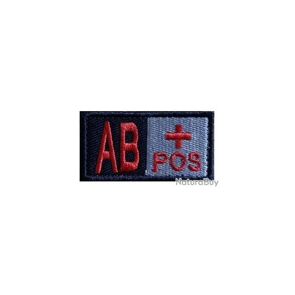 Patch Groupe sanguin AB+ Rouge velcro - Livraison gratuite