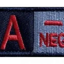 Patch A- Groupe sanguin A- Rouge velcro - Livraison gratuite