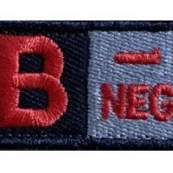Patch B- Groupe sanguin B- Rouge velcro - Livraison gratuite