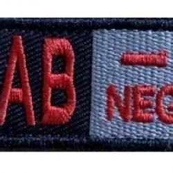 Patch AB- Groupe sanguin AB- Rouge velcro - Livraison gratuite