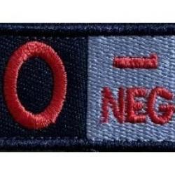 Patch O- Groupe sanguin O- Rouge velcro - Livraison gratuite