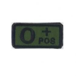 Patch Groupe sanguin O+ Vert velcro - Livraison gratuite