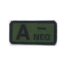 Patch A- Groupe sanguin A- Vert velcro - Livraison gratuite