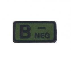 Patch B- Groupe sanguin B- Vert velcro - Livraison gratuite