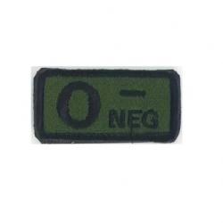 Patch O- Groupe sanguin O- Vert velcro - Livraison gratuite