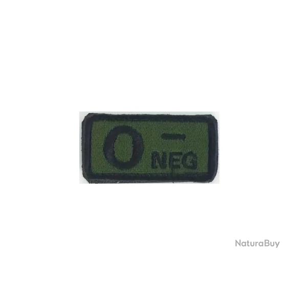 Patch O- Groupe sanguin O- Vert velcro - Livraison gratuite