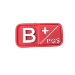 Patch Groupe sanguin B+ PVC Rouge velcro - Livraison gratuite