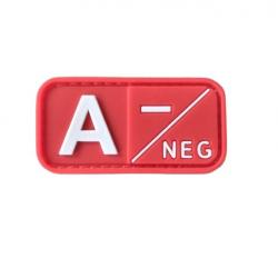 Patch A- Groupe sanguin A- PVC Rouge velcro - Livraison gratuite