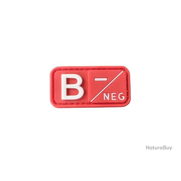 Patch B- Groupe sanguin B- PVC Rouge velcro - Livraison gratuite