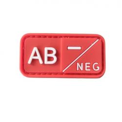 Patch AB- Groupe sanguin AB- PVC Rouge velcro - Livraison gratuite