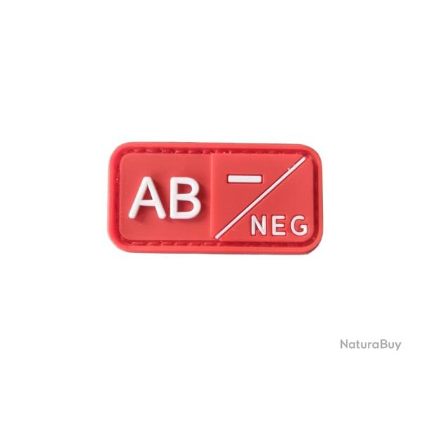 Patch AB- Groupe sanguin AB- PVC Rouge velcro - Livraison gratuite