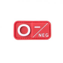 Patch O- Groupe sanguin O- PVC Rouge velcro - Livraison gratuite
