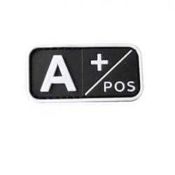 Patch Groupe sanguin A+ PVC Noir velcro - Livraison gratuite