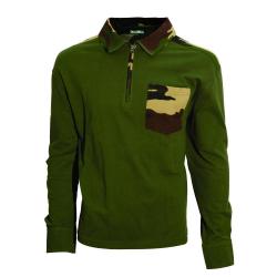 Soldes ! Chemise col zippé F1 kaki camo CE