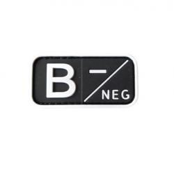 Patch B- Groupe sanguin B- PVC Noir velcro - Livraison gratuite