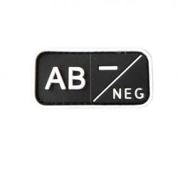 Patch AB- Groupe sanguin AB- PVC Noir velcro - Livraison gratuite