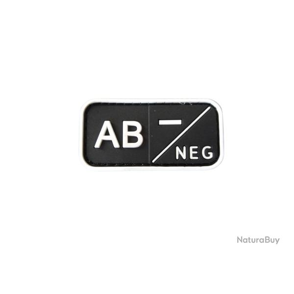 Patch AB- Groupe sanguin AB- PVC Noir velcro - Livraison gratuite