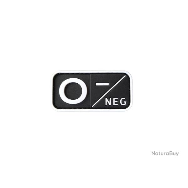 Patch O- Groupe sanguin O- PVC Noir velcro - Livraison gratuite