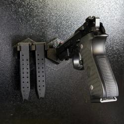 Support magnétique HexaLock - Rangement aimanté pour pistolets et chargeurs 9mm standards