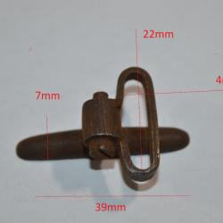 Battant de crosse avec anneau  pour fusil de chasse ancienà souder restauration Silex   (17)