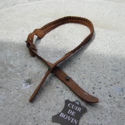 Bretelle Cuir Tressé