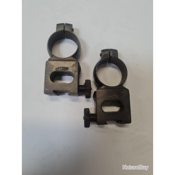 Paire de colliers de montage DISKOP Diamtre 22mm pour support de 11mm