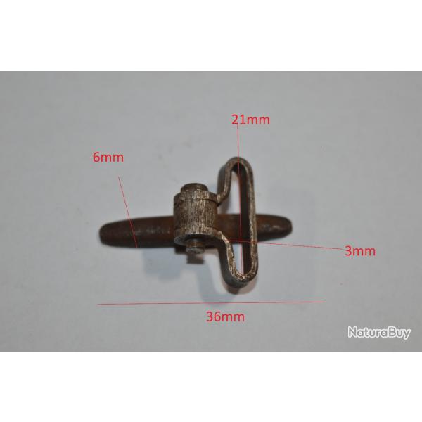 Battant de crosse avec anneau  pour fusil de chasse ancien  souder restauration Silex   (17)