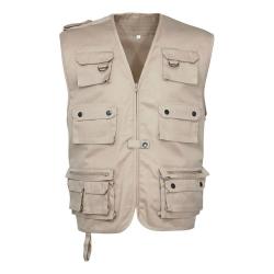 Soldes ! Gilet à poches beige Taille XL