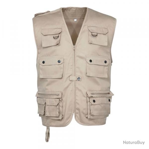 Soldes ! Gilet  poches beige Taille XL