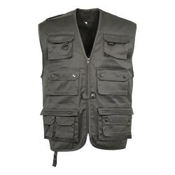 Soldes ! Gilet à poches kaki Taille L