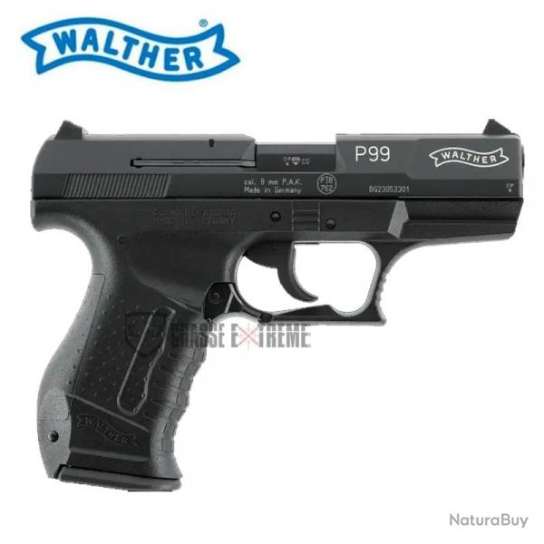 Pistolet WALTHER P99 Cal 9 mm Pak Noir