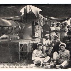 CPA - MARINE DU GUERRE - A bord d'un Contre-Torpilleur -La Soupe - N°3244