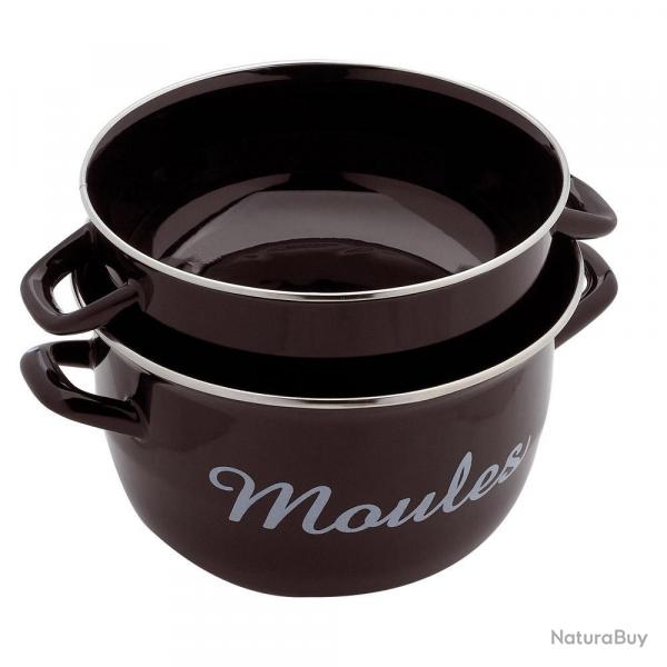 Soldes ! Marmite  moules individuelle 24 cm noire acier maill