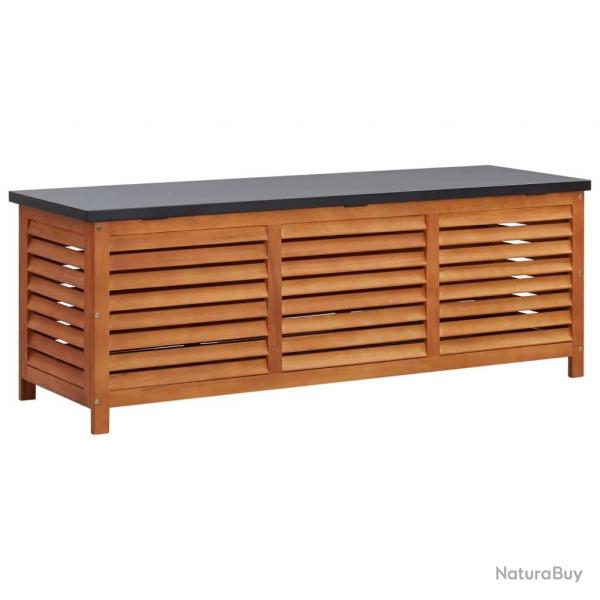 Bote de rangement de jardin 150x50x55 cm Eucalyptus solide