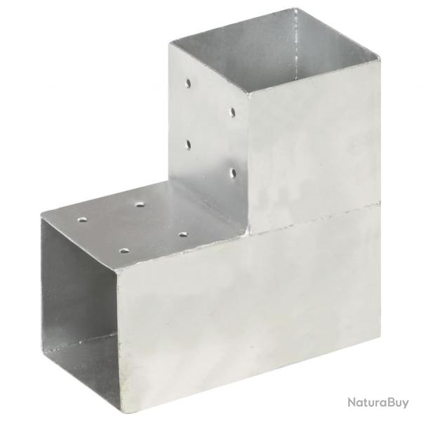 Connecteur de poteau Forme en L Mtal galvanis 101x101 mm