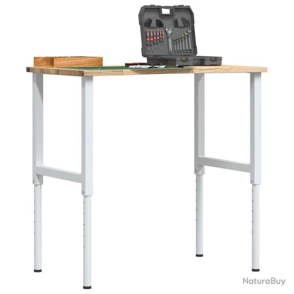 tabli 100x60x(71,5-98) cm bois de chne massif