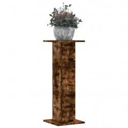 Supports pour plantes 2 pcs chêne fumé bois d'ingénierie