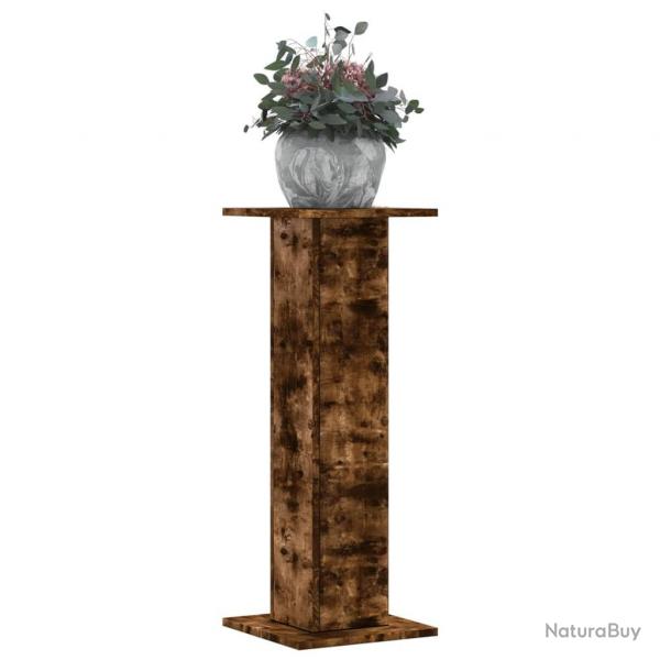 Supports pour plantes 2 pcs chne fum bois d'ingnierie