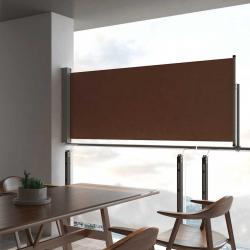 Auvent latéral rétractable de patio 100x300 cm Marron