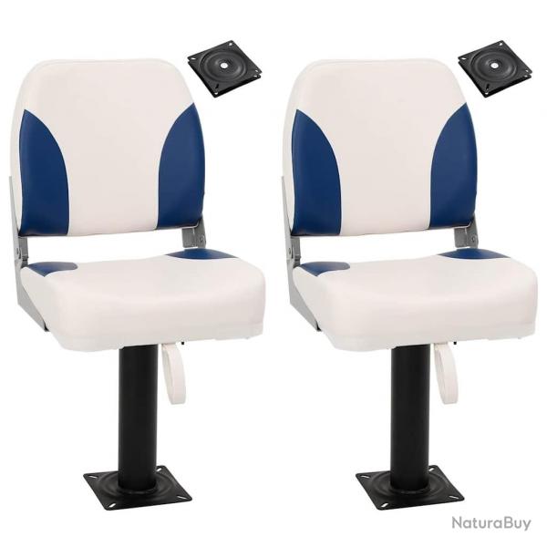 Siges de bateau lot de 2 avec pidestal pivotant  360