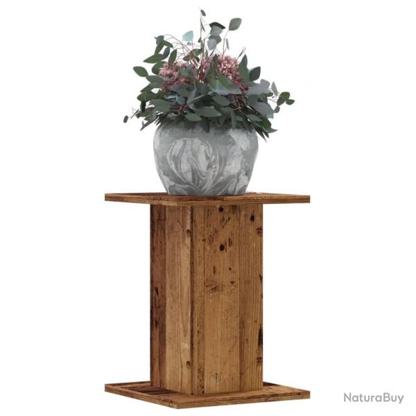 Supports pour plantes 2 pcs vieux bois bois d'ingnierie
