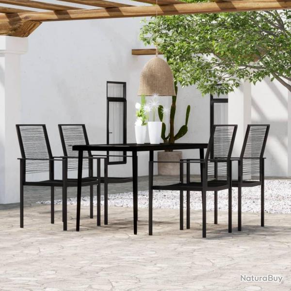 Ensemble  manger de jardin 5 pcs Noir