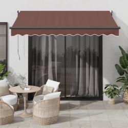 Auvent rétractable automatique marron 300x250 cm