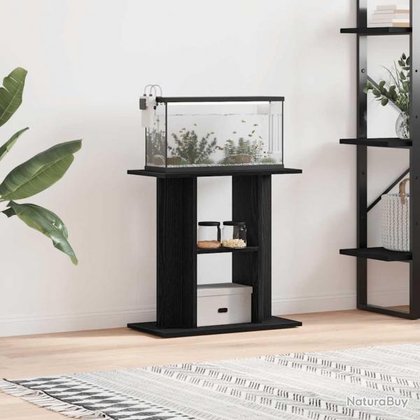 Support pour aquarium chne noir 60x30x60 cm bois d'ingnierie