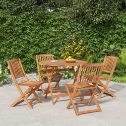 Ensemble à manger de jardin 5 pcs Bois d'acacia solide