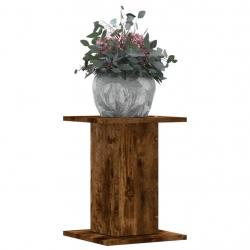 Supports pour plantes 2 pcs chêne fumé bois d'ingénierie