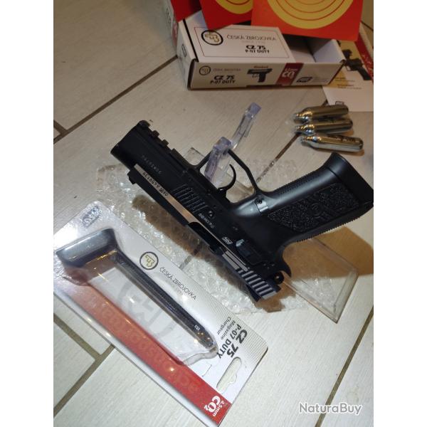Pack Pistolet ASG CZ 75P-07 Duty - Cal 4.5 BBS     Le pistolet CZ 75 P-07 DUTY Blowback