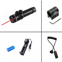 Pointeur Laser rouge tactique avec Switch déporté et Batterie - Livraison gratuite