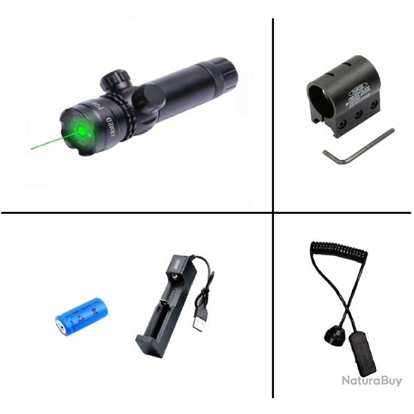 Pointeur Laser vert tactique avec Switch dport et Batterie - Livraison gratuite