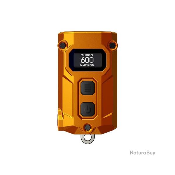 Lampe Porte-cls Nitecore Tini 3 600 Lumens - cran OLED - Orange